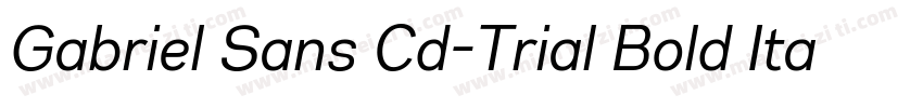 Gabriel Sans Cd-Trial Bold Italic字体转换